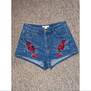 H&M Coachella Edition High Waisted Denim Shorts